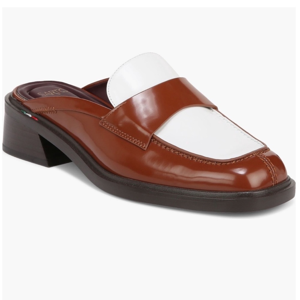 SARTO by Franco Sarto Georgie Square Toe Mule in Caramel Size 6‎